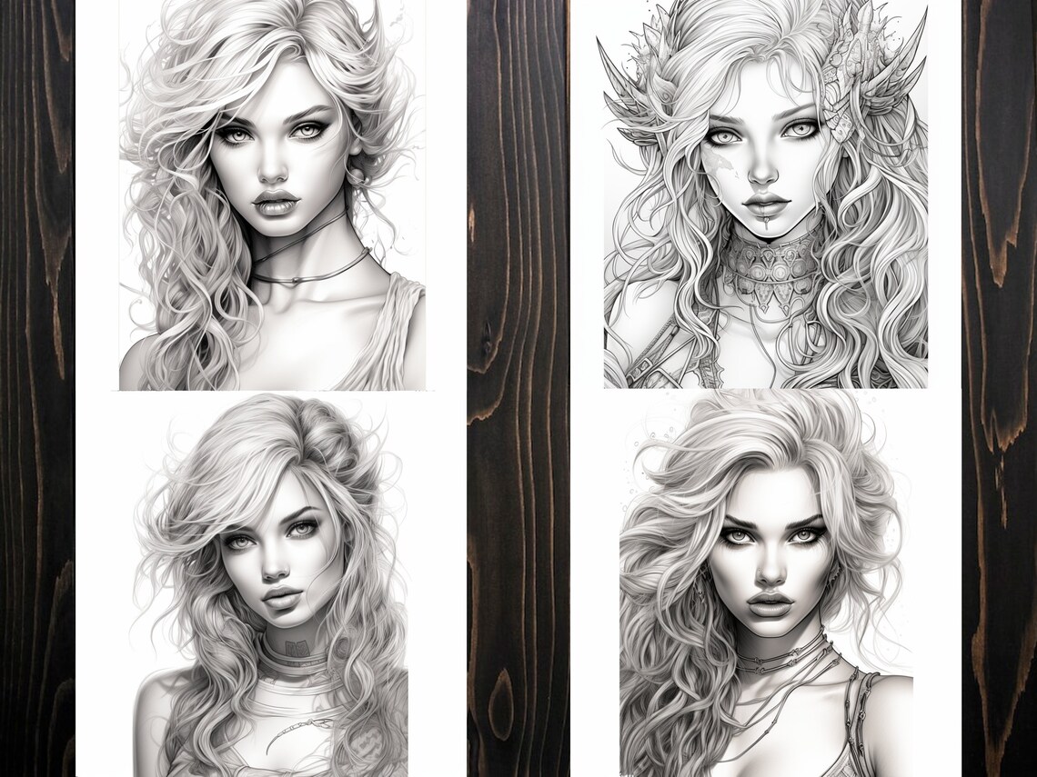 Barbies Printable Adult Colouring Pages Book Instant - Etsy