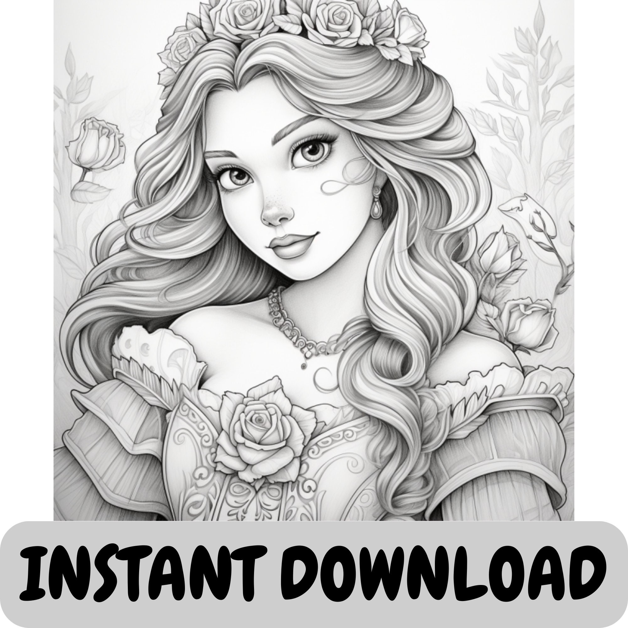 40 Princess Coloring Pages, Printable Coloring Page With Princess