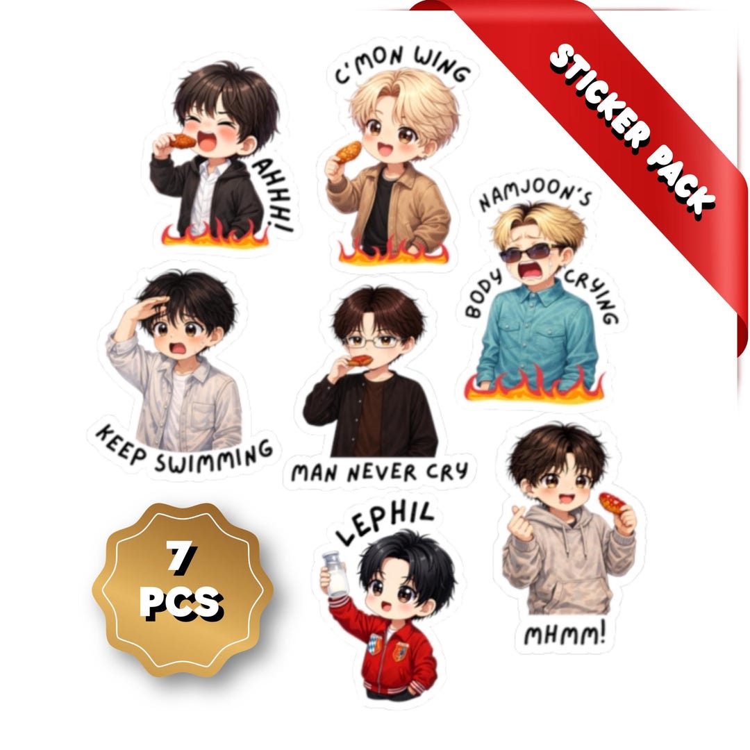 BTS 君に届く スクラップブックSCRAP BOOK ミニフォト ステッカー BTS Sticker Pack Spicy Chicken Deluxe (7 Pieces) - Etsy
