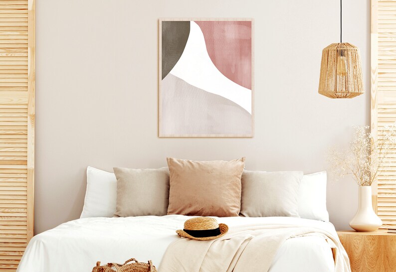 bedroom pink and grey