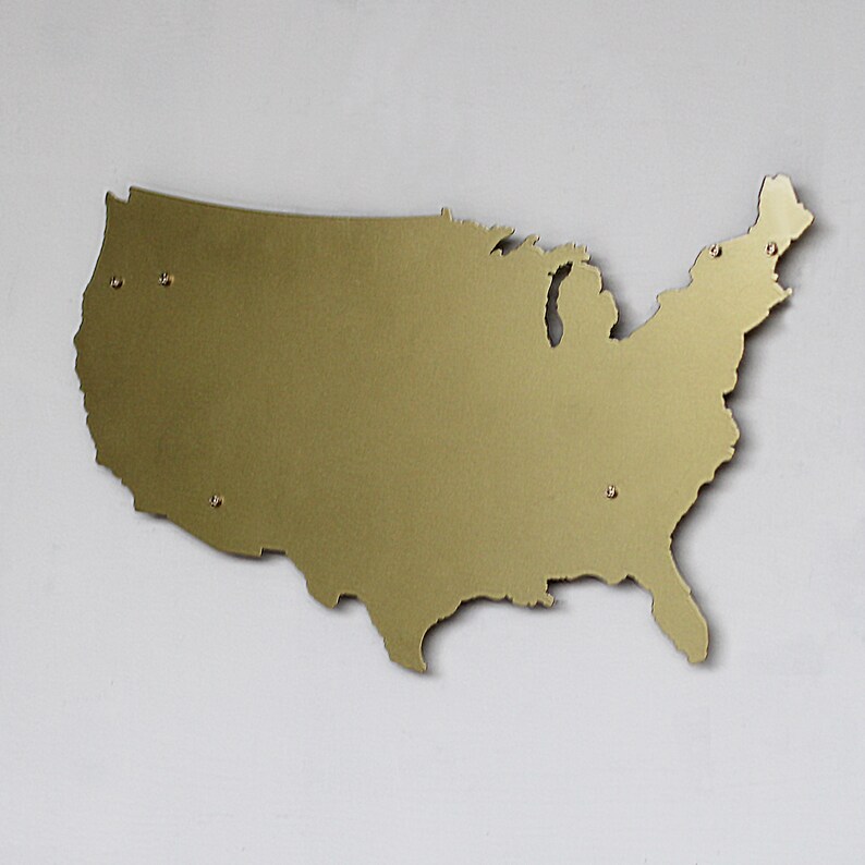 Wall Decor Metal Map USA Map Wall Art Rustic Home Decor Etsy