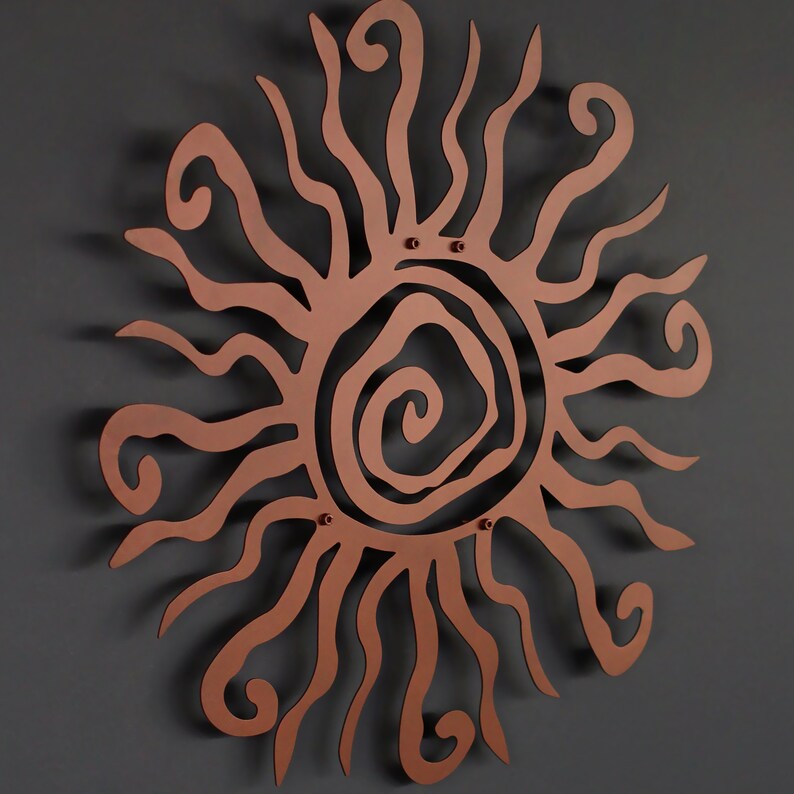 Wacky Sun Metal Wall Art Wall Decor for Dining Room Office Etsy
