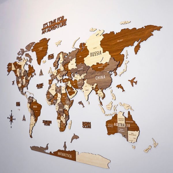 Buy Wood World Map Online In India - Etsy India