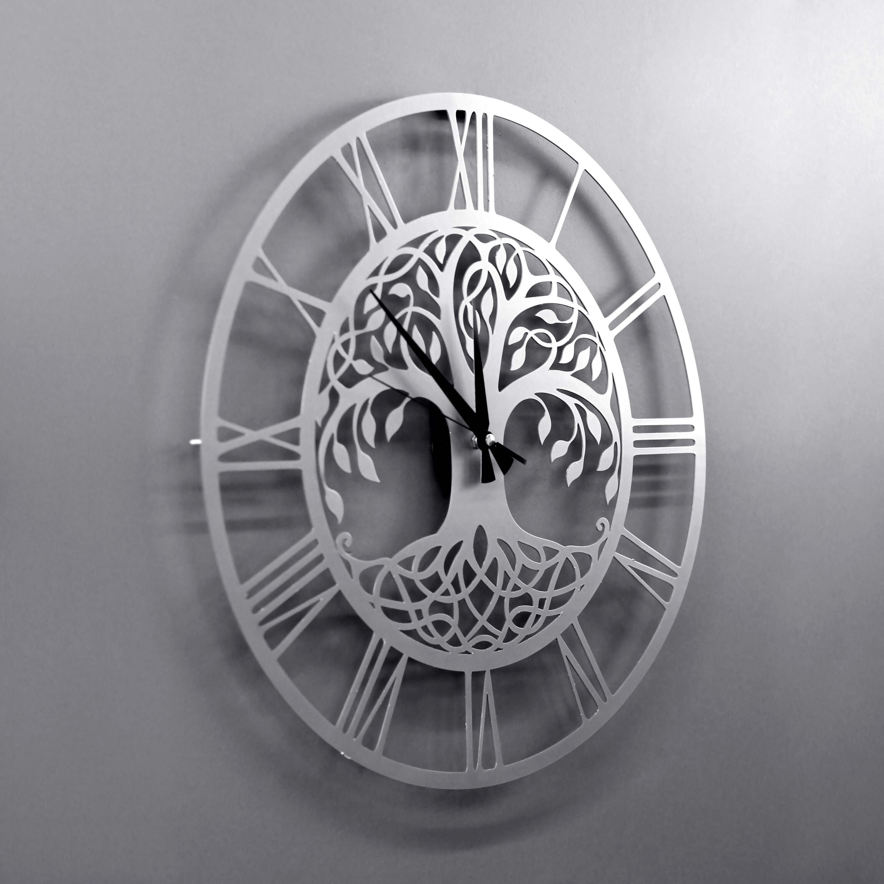 Tree of Life Metal Clock Wall Decor Zen Clock Unique Modern Etsy