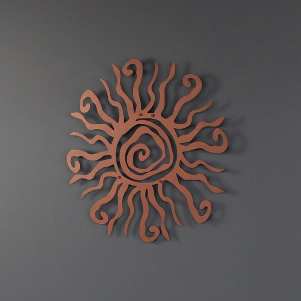 Sun Metal Wall Art Etsy
