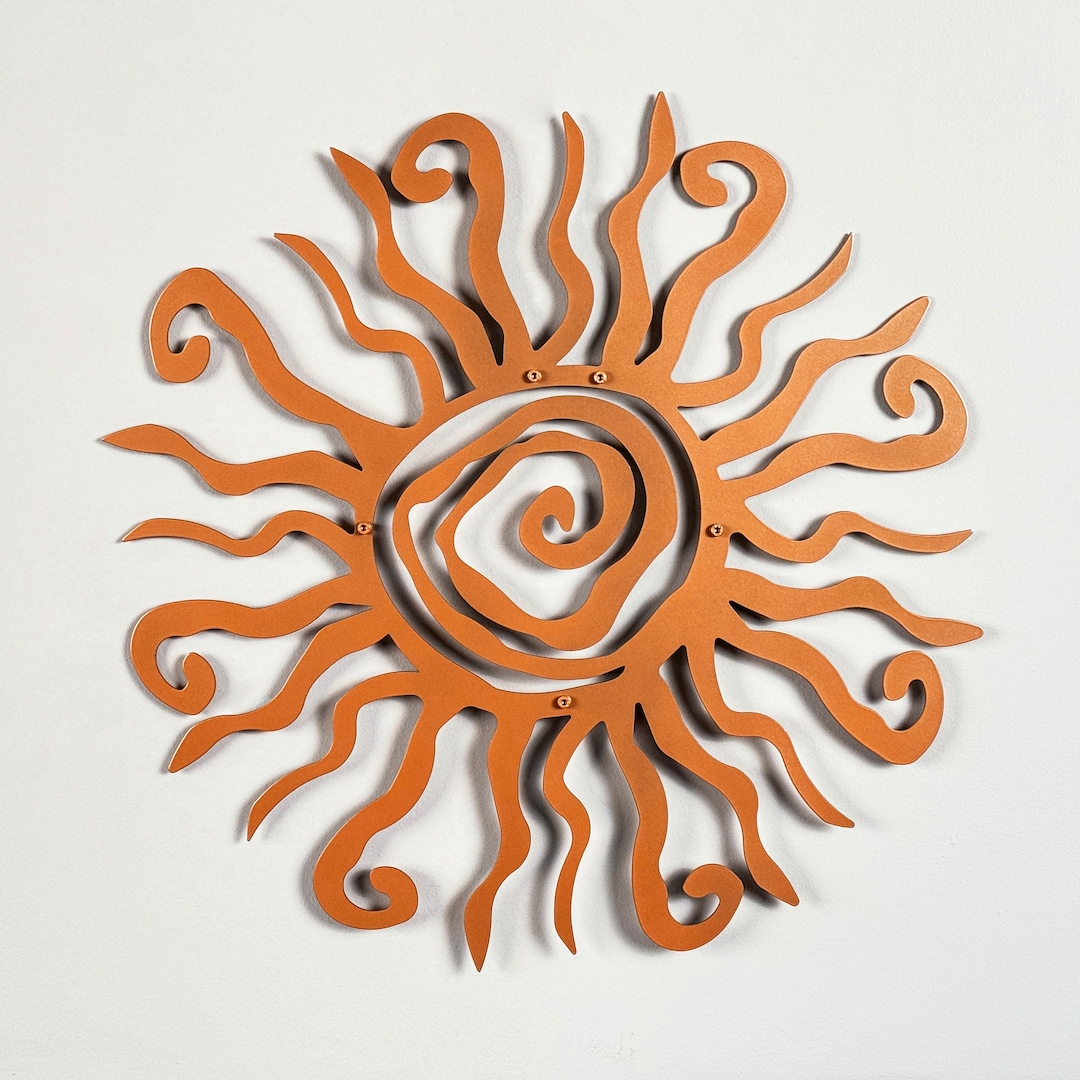 Wacky Sun Metal Wall Decor Abstract Art Patio Wall Decoration
