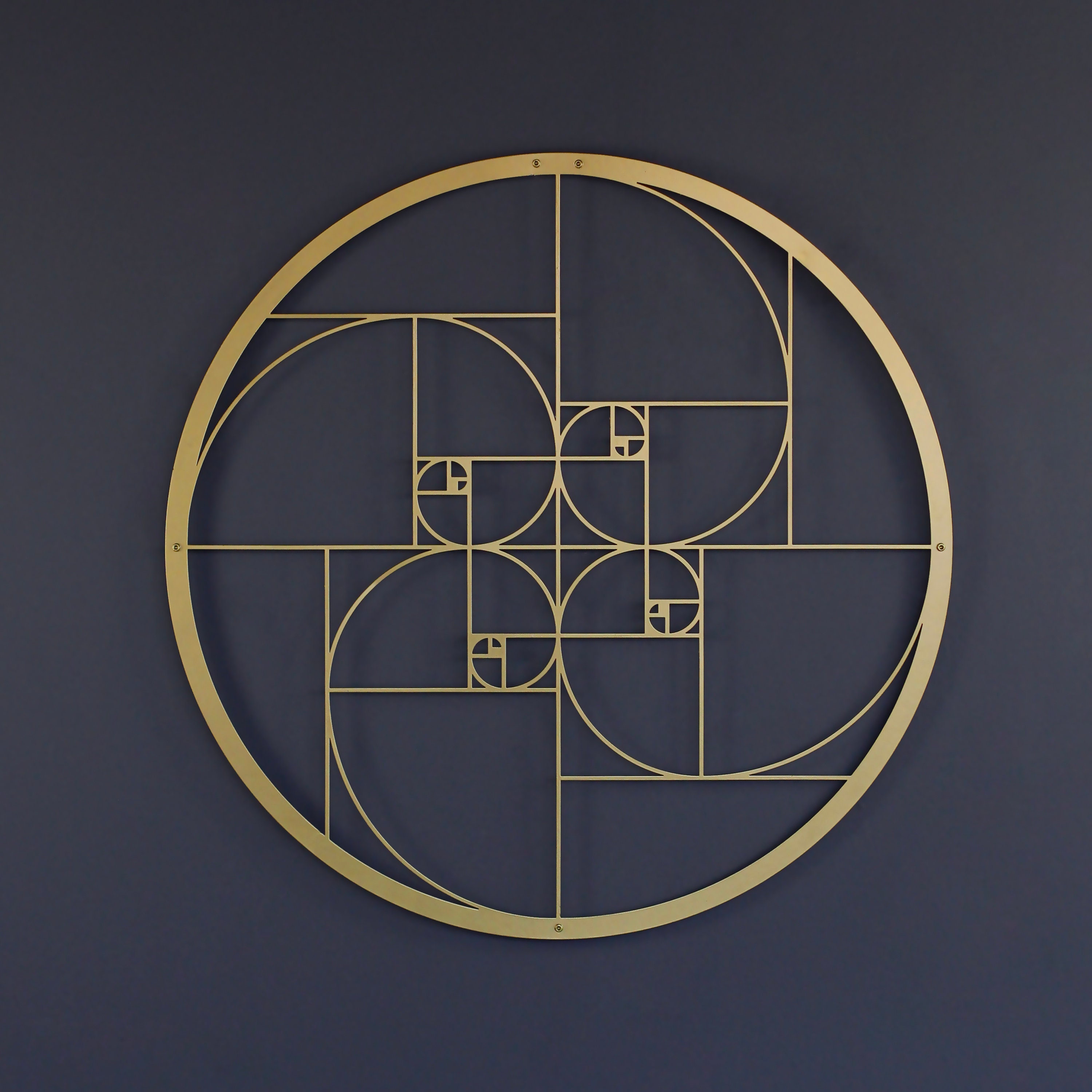 Home d cor signs living room office bed room golden ratio gold foil print fibonacci sequence 