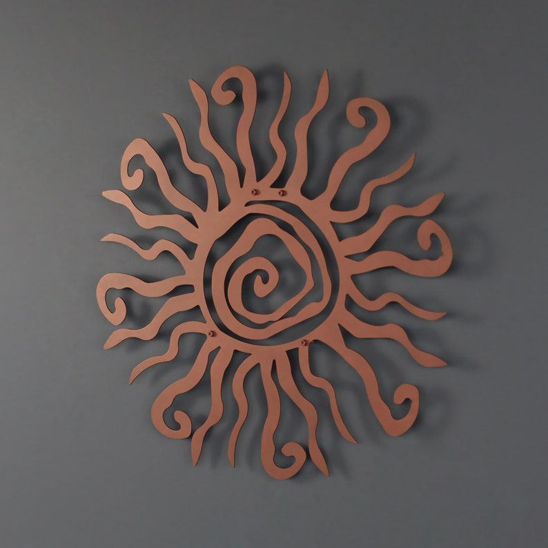Wacky Sun Metal Wall Art Wall Decor for Dining Room Office Etsy