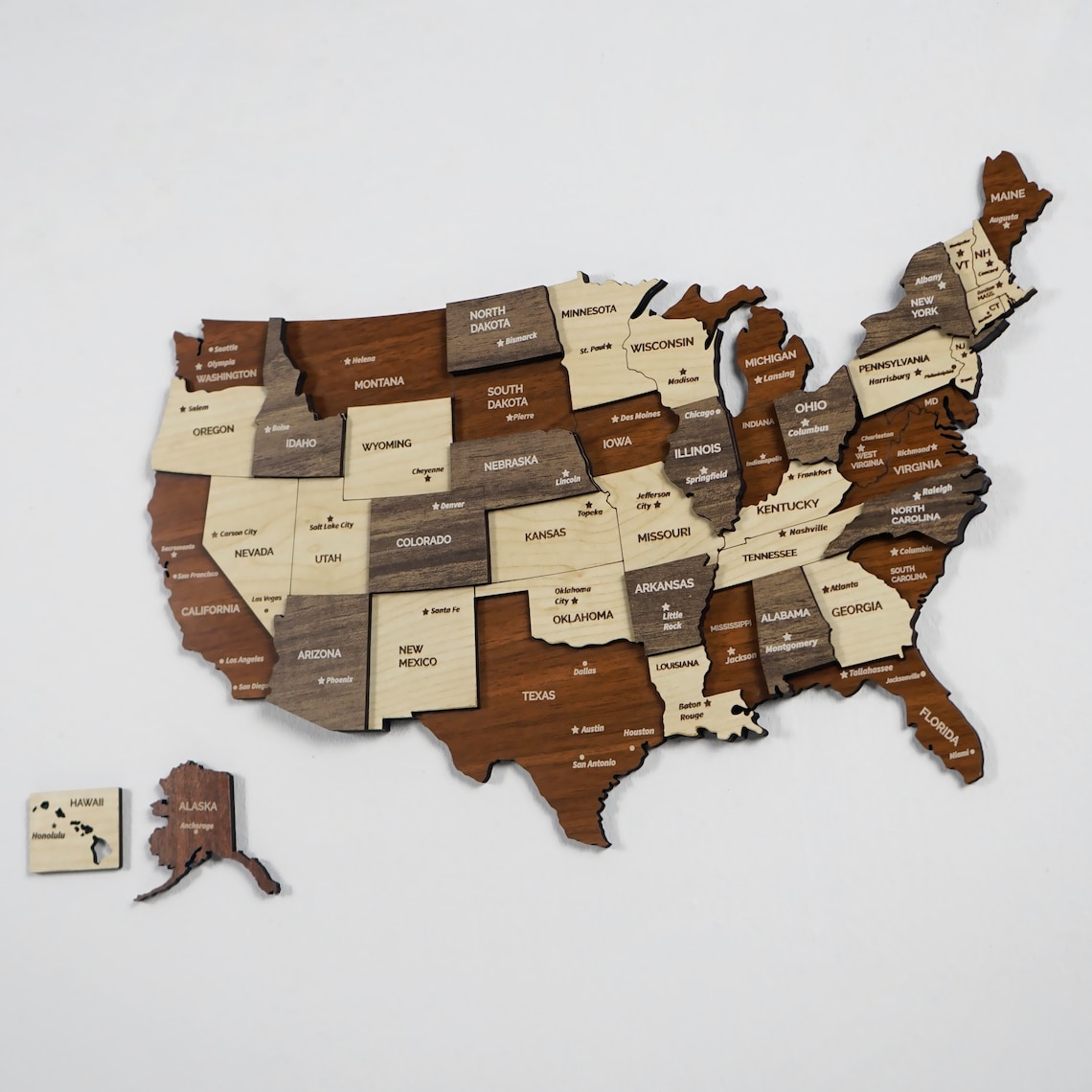 3D Wooden USA Map United States - Il 1140xN.4029610299 Chwb 