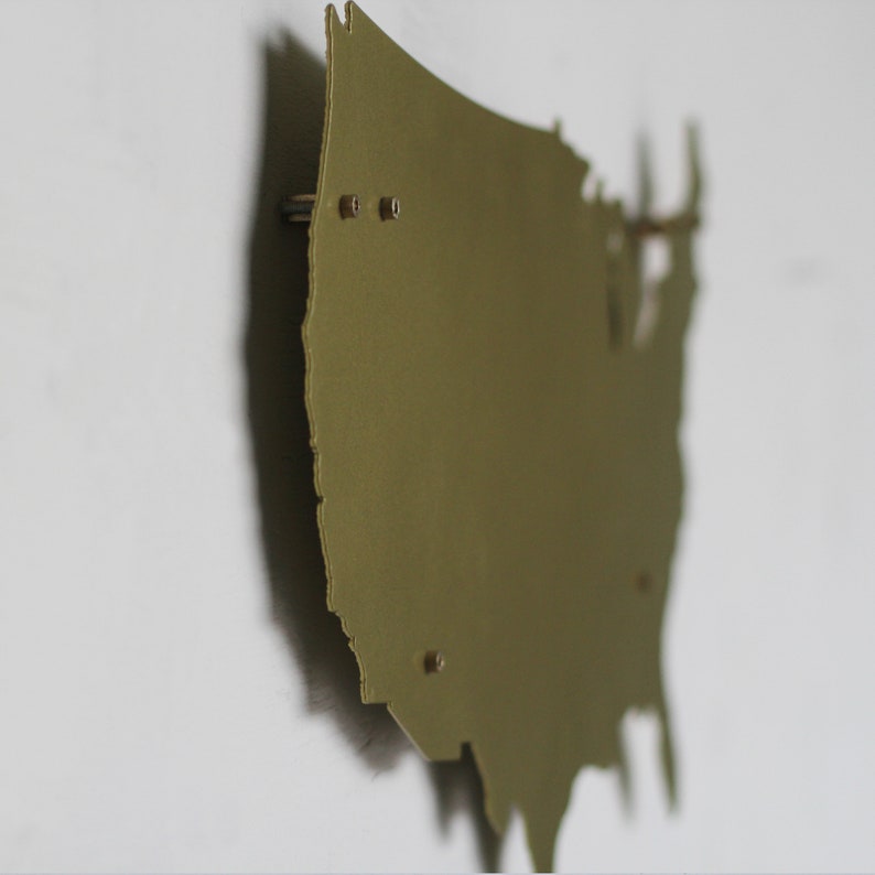 Wall Decor Metal Map USA Map Wall Art Rustic Home Decor Etsy