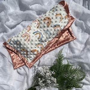 White Rainbow silky blanket for baby