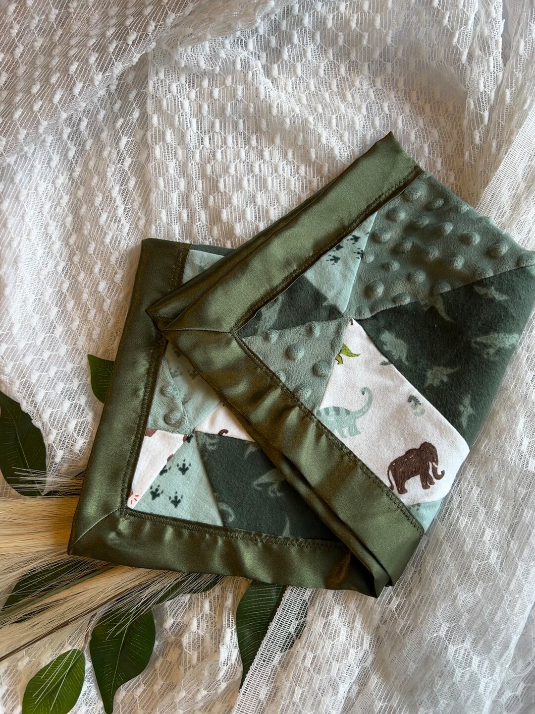 Dinosaur Knit Baby Blanket