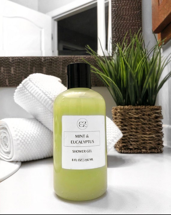 Mint & Eucalyptus Shower Gel Herbal Infused Gift Body Wash Etsy