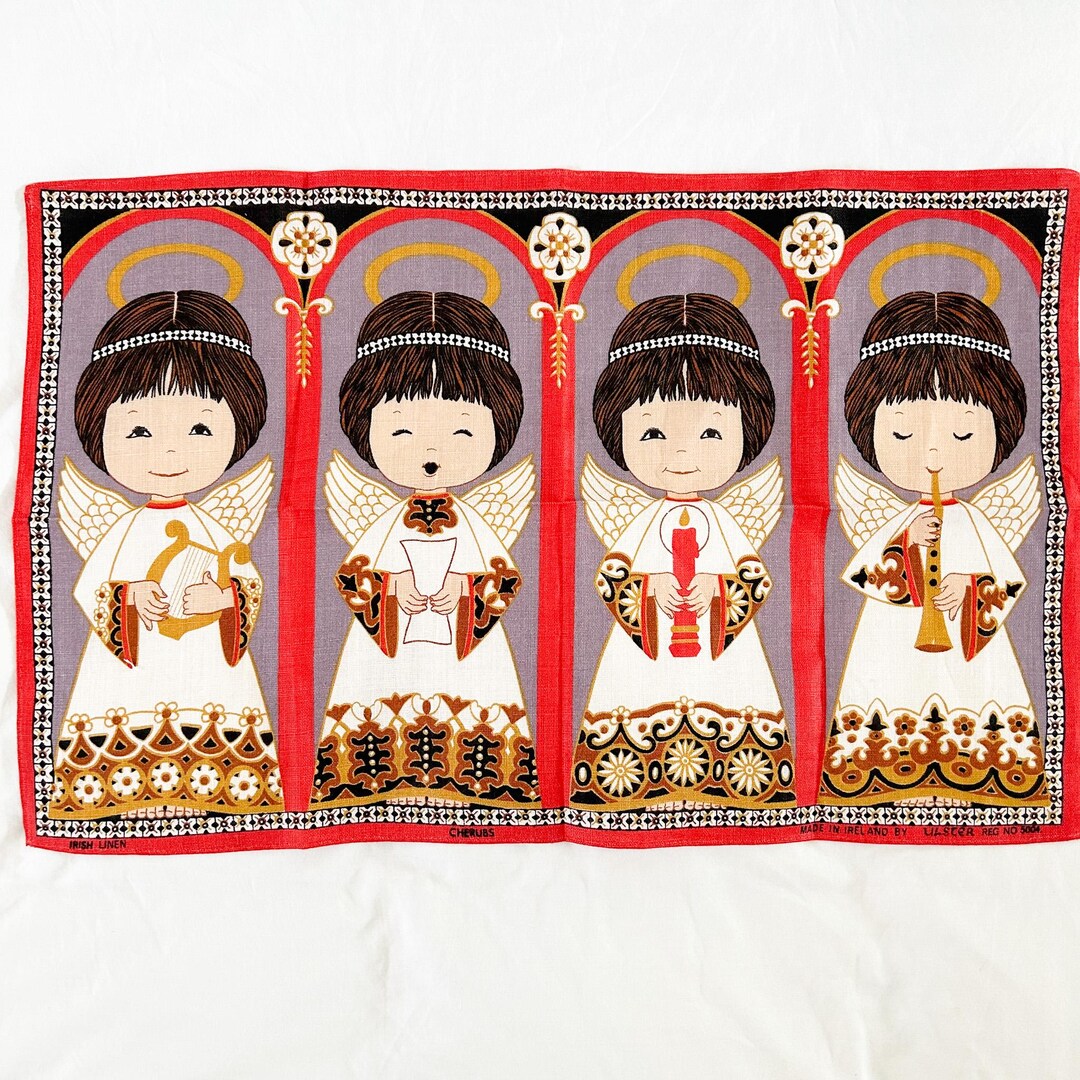 Mid Century Angels Table Runner or Centerpiece. Vintage Christmas ...