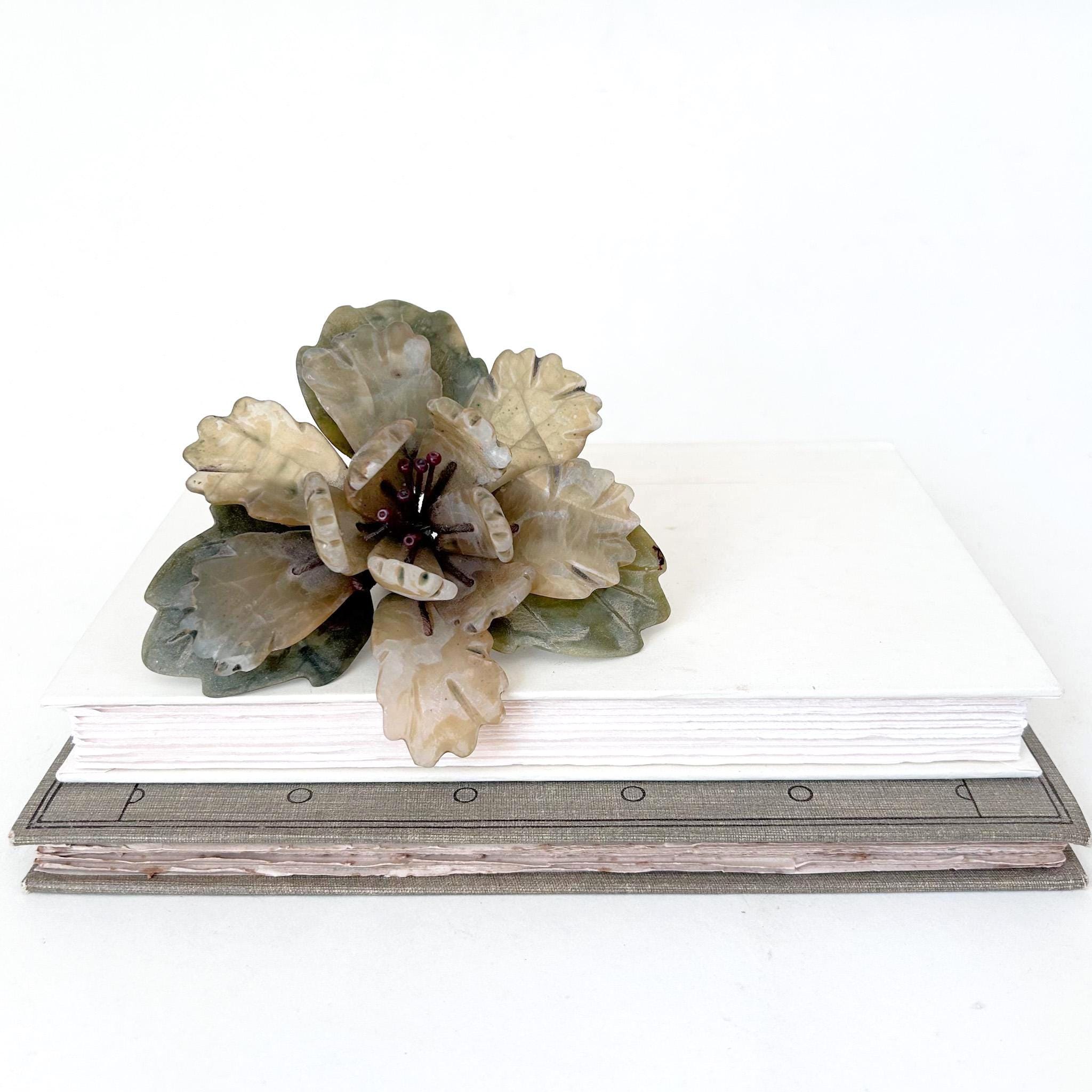 Vintage Jade Stone Chinese Flowers - Etsy