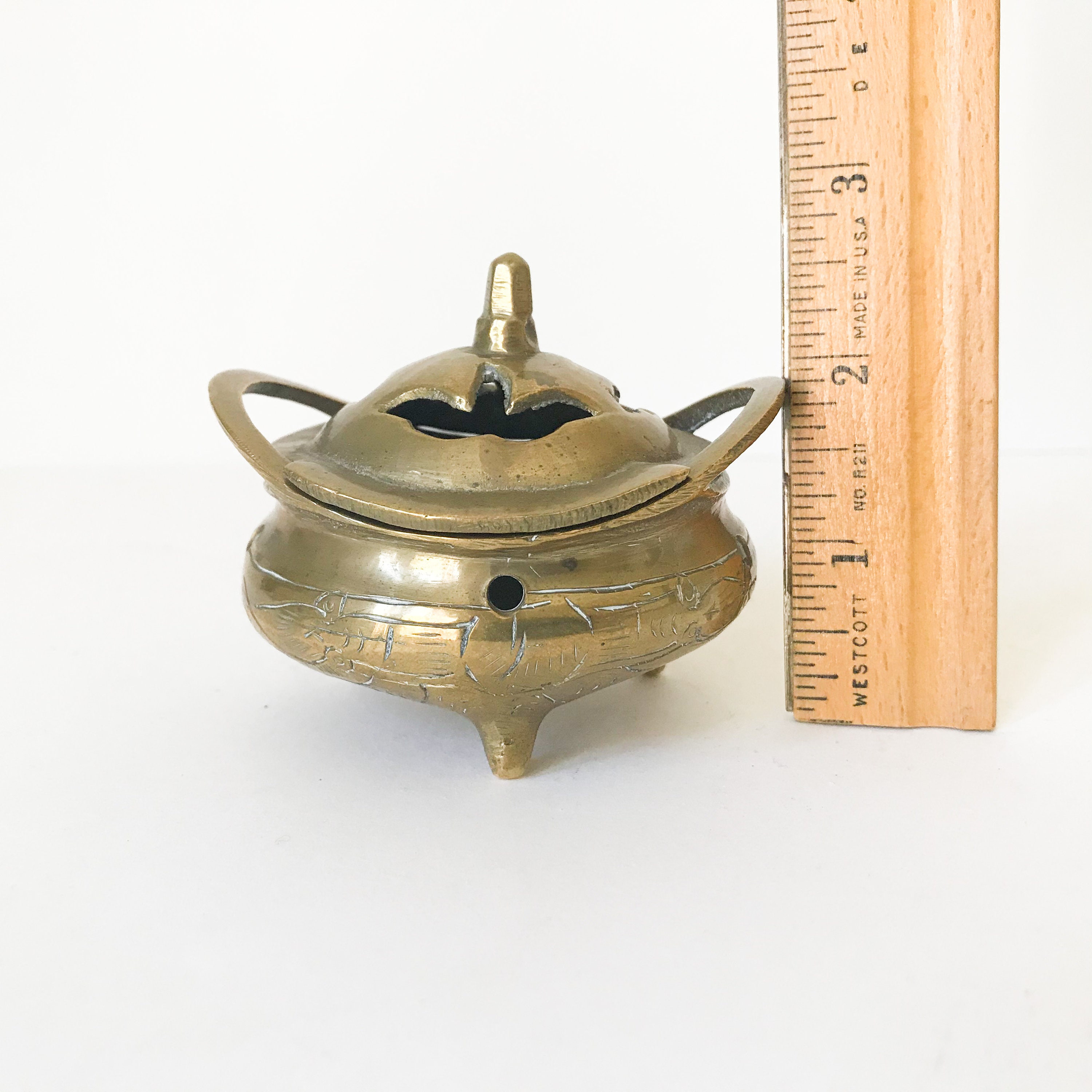 Vintage Incense Holder. Vintage Incense Burner. Vintage Brass Etsy