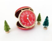 Vintage Alarm Clock. Mid Century Desk Clock. Travel Alarm Clock. Vintage Linden Travel Clock.