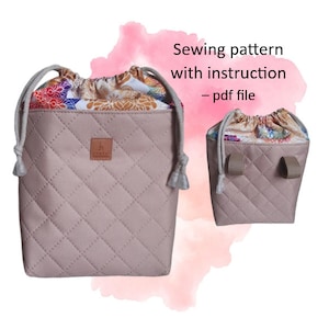 ENG Printable sewing pattern with instruction for handlebar bag for scooter or bike - english version, pdf sewing pattern, instant download