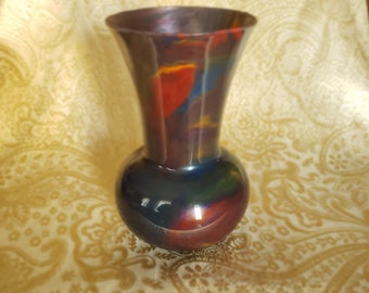 Painted Glass Vase: Jewel Tones VM07