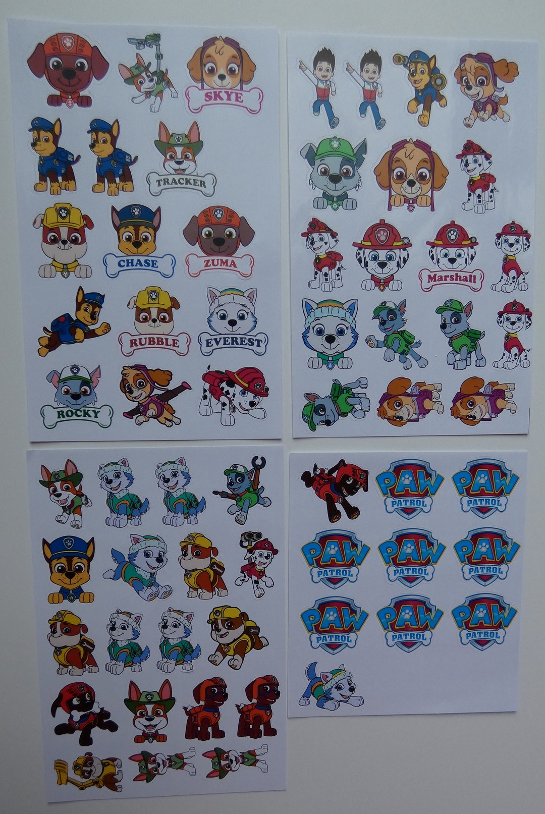 25 Paw Patrol Emoji Stickers – Party Favors, Teacher Supply, Featuring Chase, Skye, Rubble, Jake