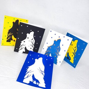 Wolf Handmade Greeting Card & Envelope
