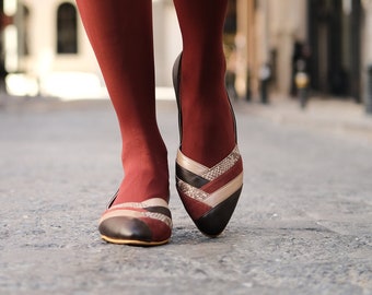 Multicolor Ballerina Flats | Pointy Toe Flats | Ballerina flats | Pointy Toes Spring Shoes | Gift For Her