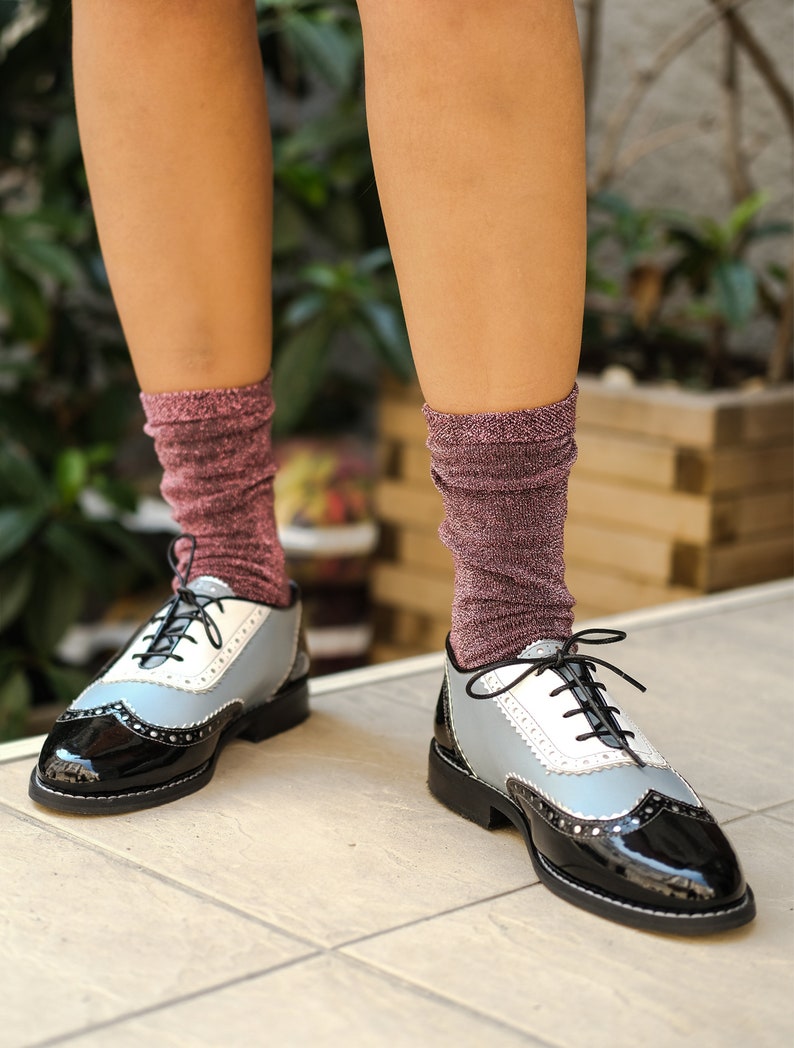 Women's Oxford Shoes Leather Oxford Shoes Elegant Etsy