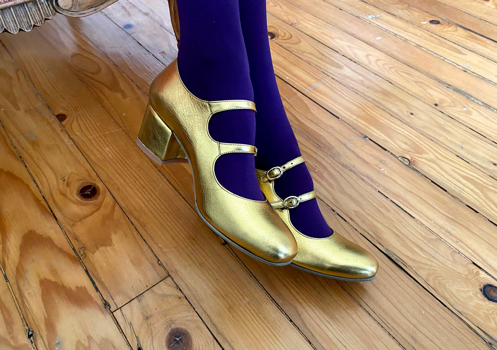 three strap mary janes