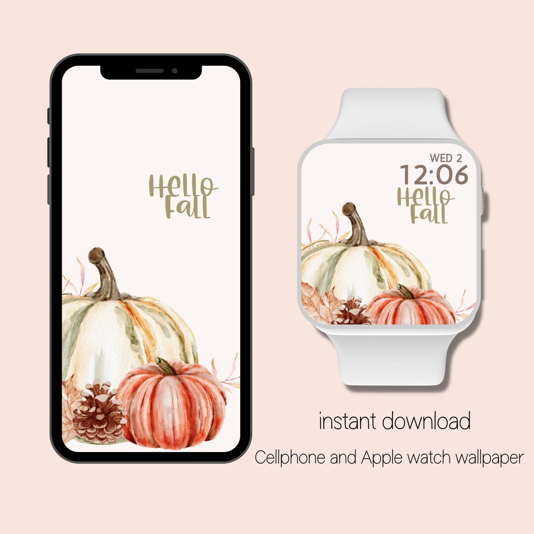Hello Fall Pumpkins | Apple Watch Wallpaper Autumn | Apple Watch Face ...