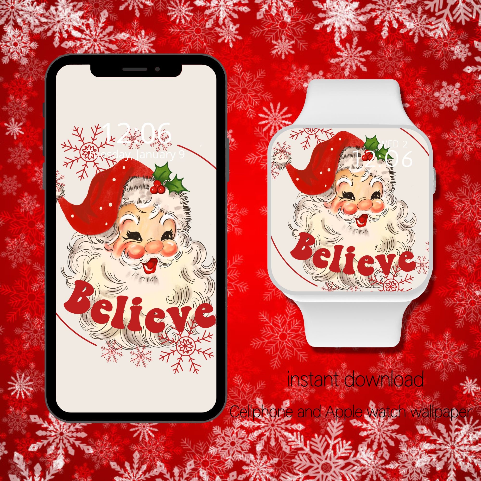 FREE Xmas themed Apple Watch Wallpapers  Buckle and Band