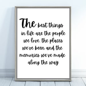 The best things in Life Printable Wall Art | Inspirational Decor | Instant Download Printable Art | Best Friend Gift