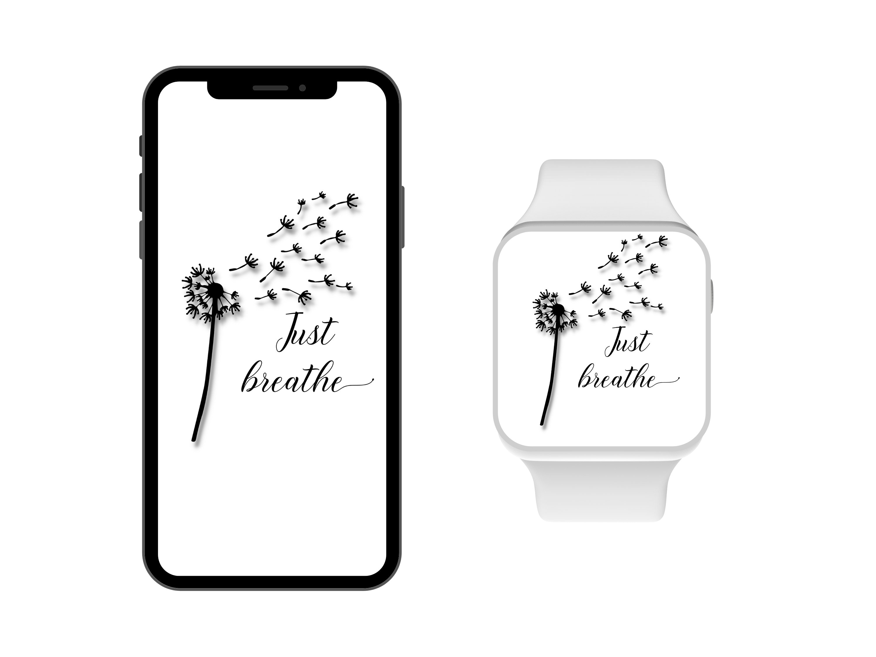 Just Breathe Apple Watch Wallpaper,  Cell Phone Wallpaper, Smartwatch Wallpaper, iPhone Wallpaper, Background Wallpaper