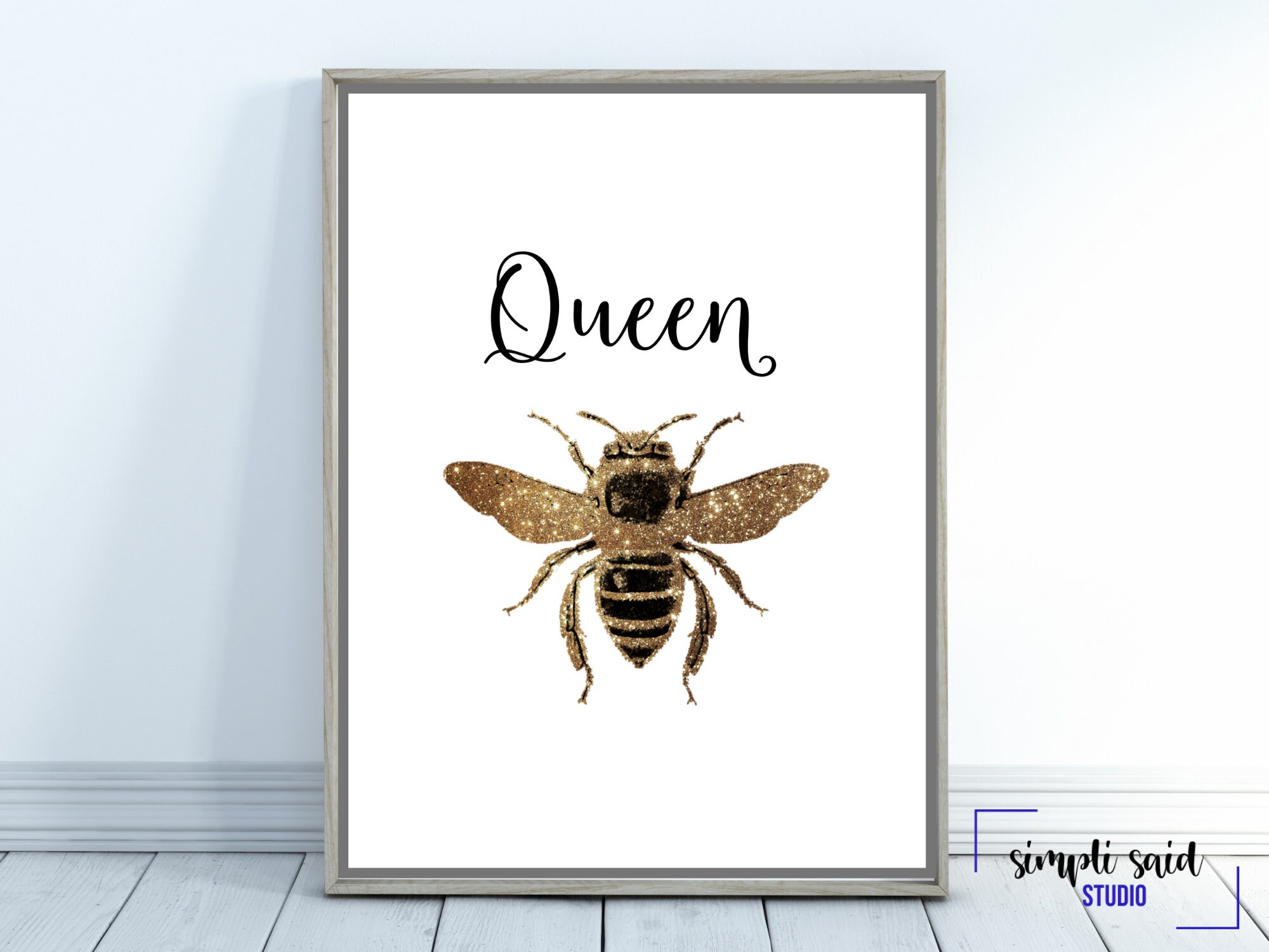 Queen Bee Printable Art Queen Bee Decor Digital Art | Etsy