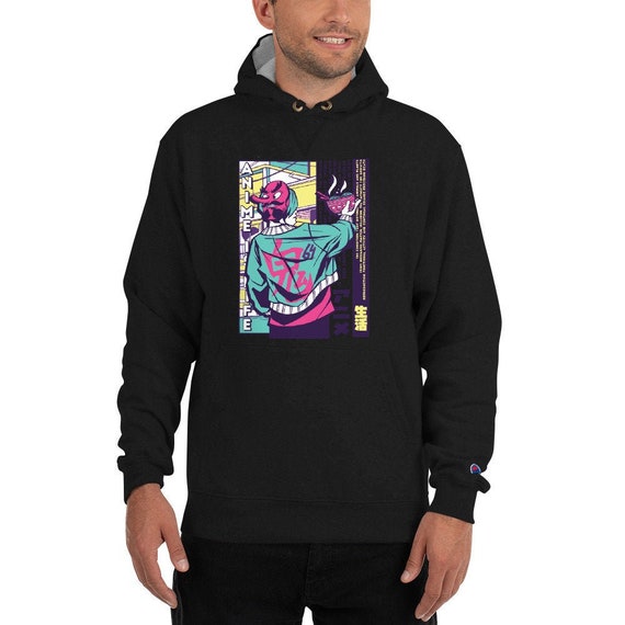 Japanese Streetwear Urban Japanese Guy Champion Hoodie Etsy Canada