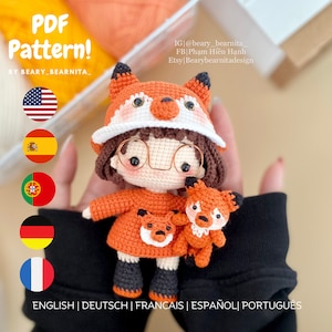 Foxy Crochet Doll Pattern: Amigurumi Doll (PDF File)