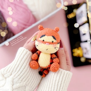 Orange cute Tigger crochet pattern. Amigurumi crochet pattern. Crochet doll. PDF file zdjęcie 2