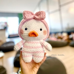 Chunky duck plushie. Finished toy. Stuffed animal. Stuffed toy.