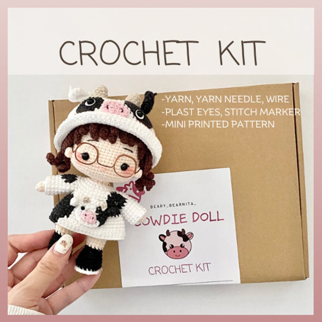 Cowdie Doll Crochet Kit. Crochet Kit. Crochet Materials. Etsy