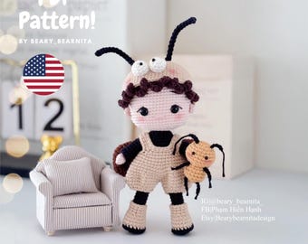 Modèle de poupée cafard au crochet : insecte amigurumi (fichier PDF)