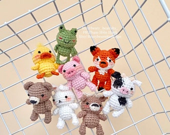 小さな動物のあみぐるみ編み図（PDFファイル） - Etsy 日本