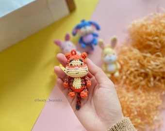 かぎ針編みキーホルダーパターンセット：あみぐるみプーさんフレンズ
