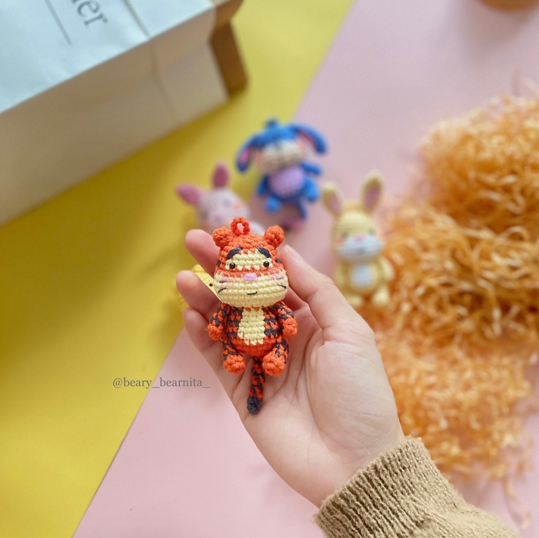 かぎ針編みキーホルダーパターンバンドル：あみぐるみプーさんフレンズ