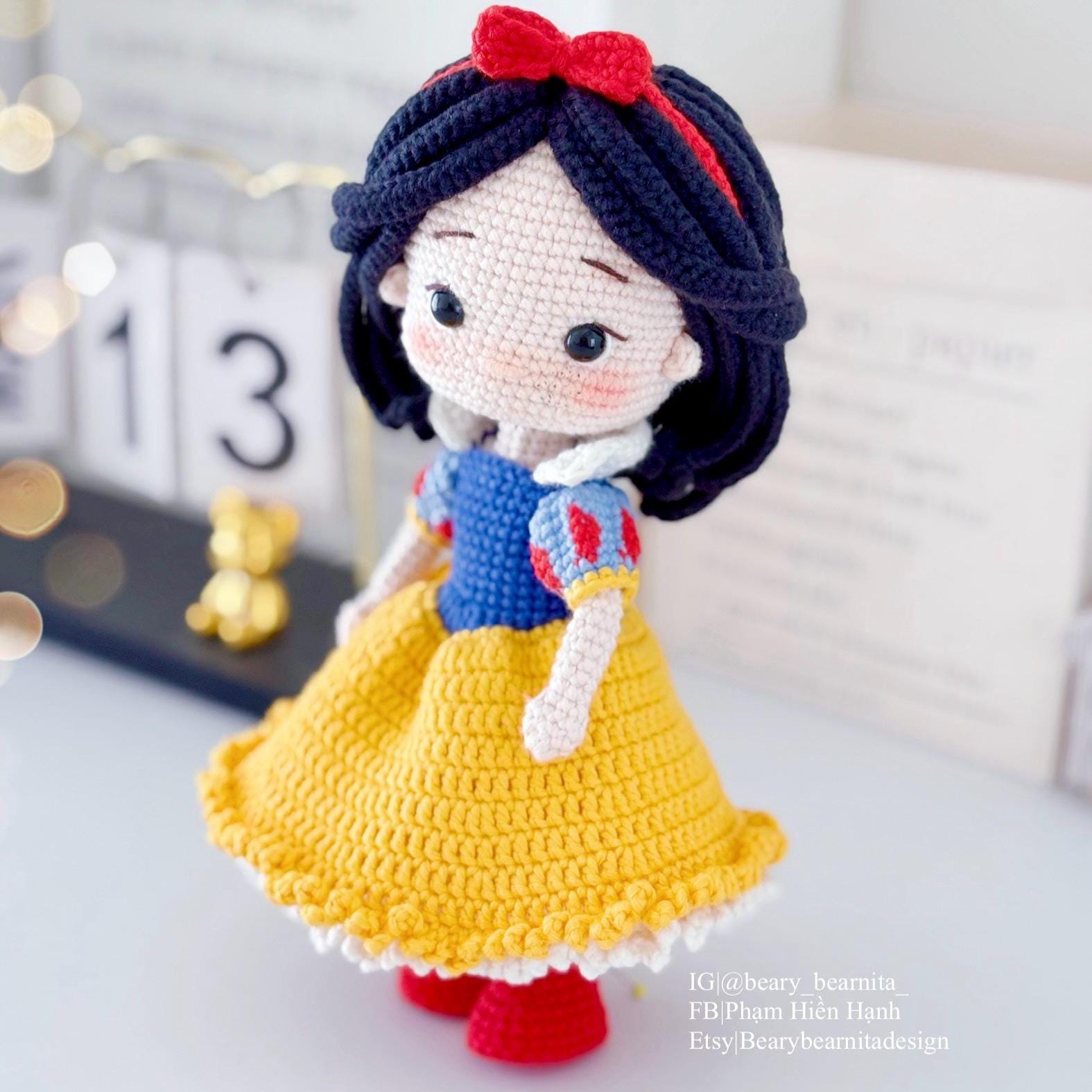 白雪姫と七人の小人の編み図：あみぐるみ人形（PDFパターン） - Etsy 日本