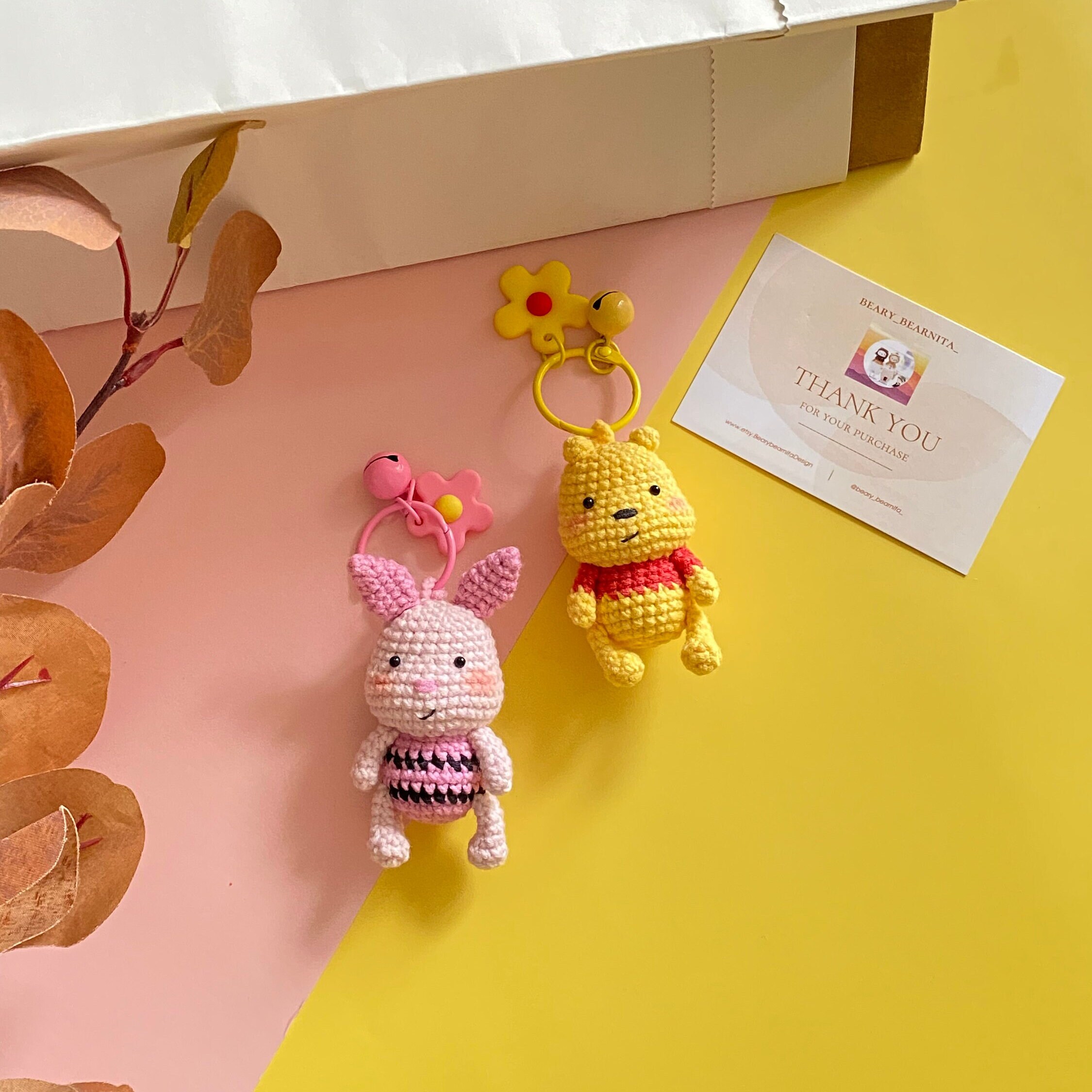 かぎ針編みキーホルダーパターンバンドル：あみぐるみプーさんフレンズ