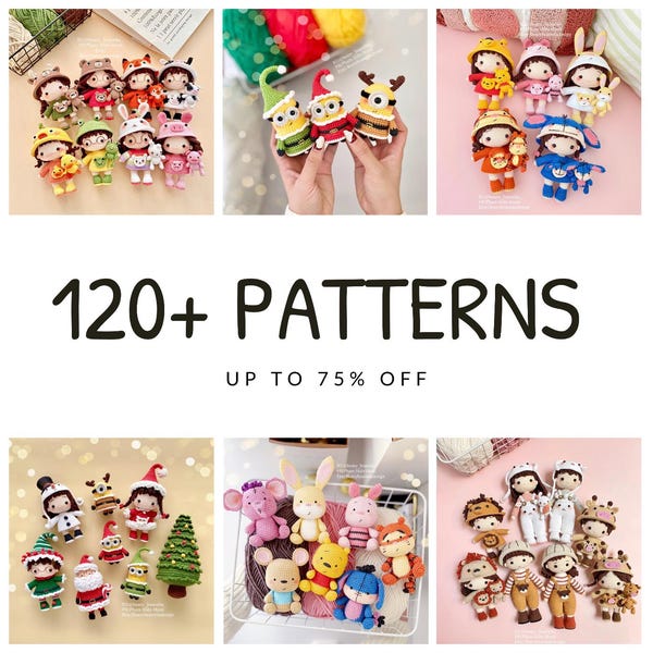 Amigurumi Häkelanleitungen Mega Bundle: Puppen, Tiere, Spielzeug (PDF Download)