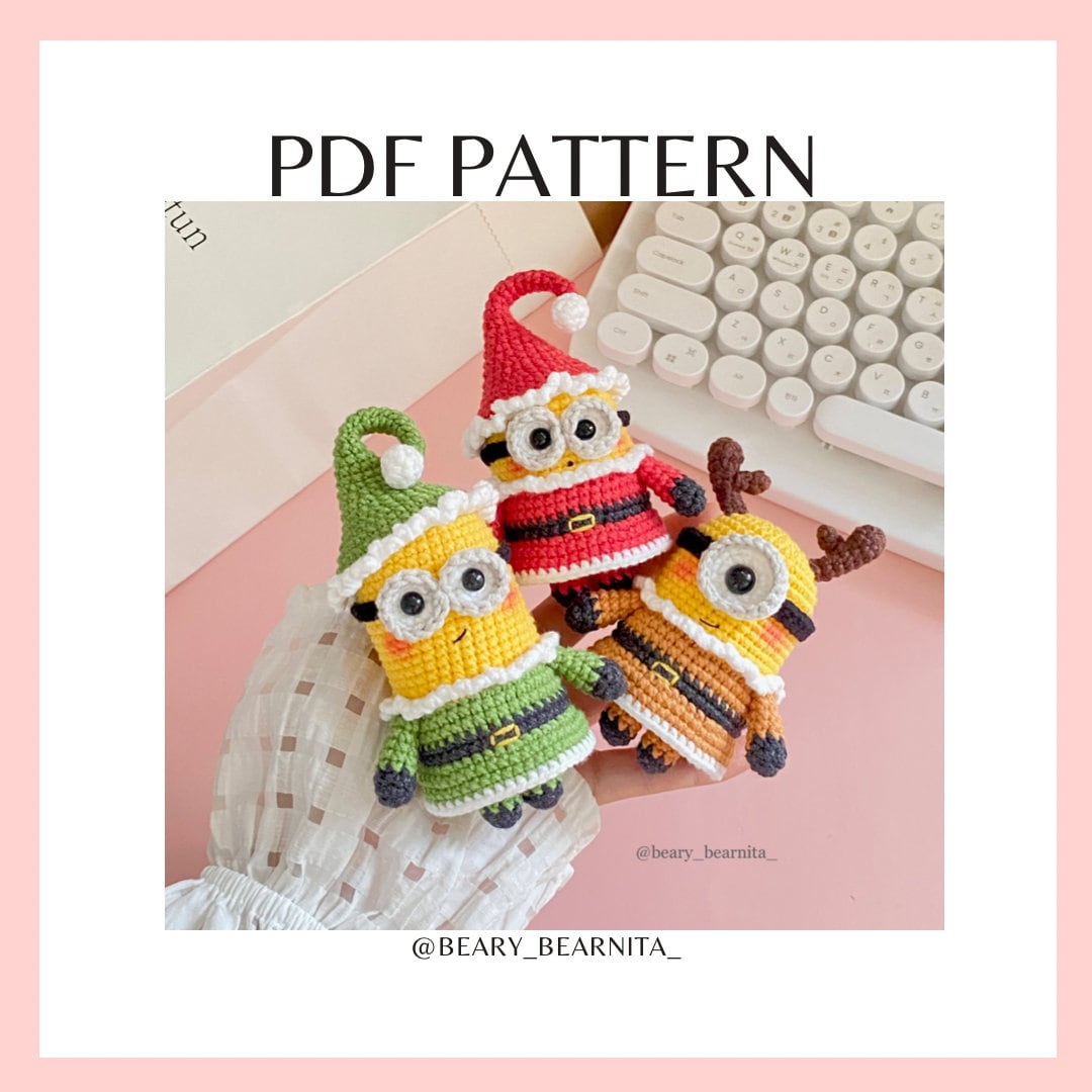 Christmas Yellow Buddies Crochet Pattern. PDF File. Banana Etsy