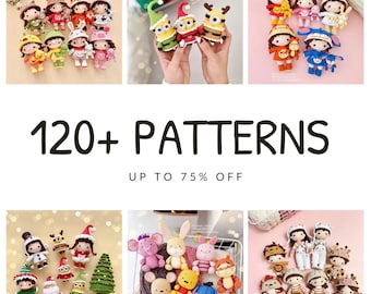 120+ Amigurumi Crochet Patterns Mega Bundle | Cute Dolls, Animals & Plus Toys | PDF Instant Download, Huge Discount