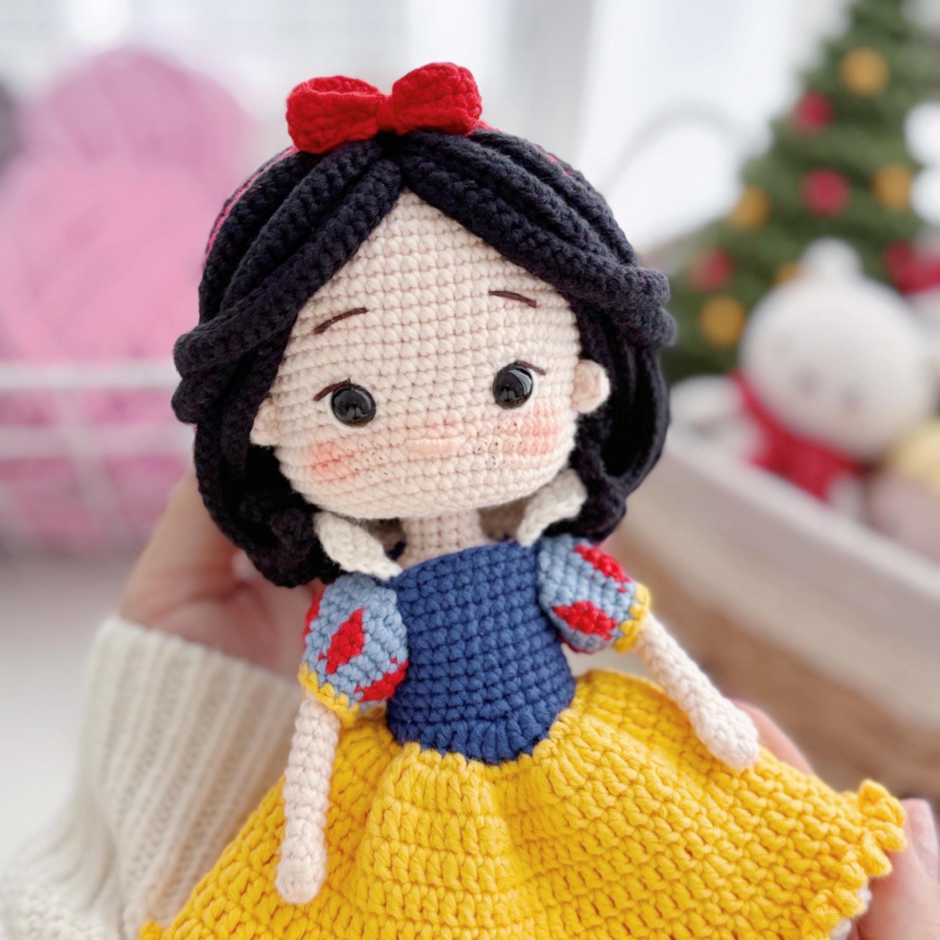 白雪姫と七人の小人の編み図：あみぐるみ人形（PDFパターン） - Etsy 日本