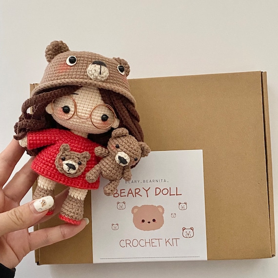 Foxy Doll Crochet Kit. Crochet Kit. Amigurumi Crochet Kit. Amigurumi Crochet  Pattern. Doll Kit. 