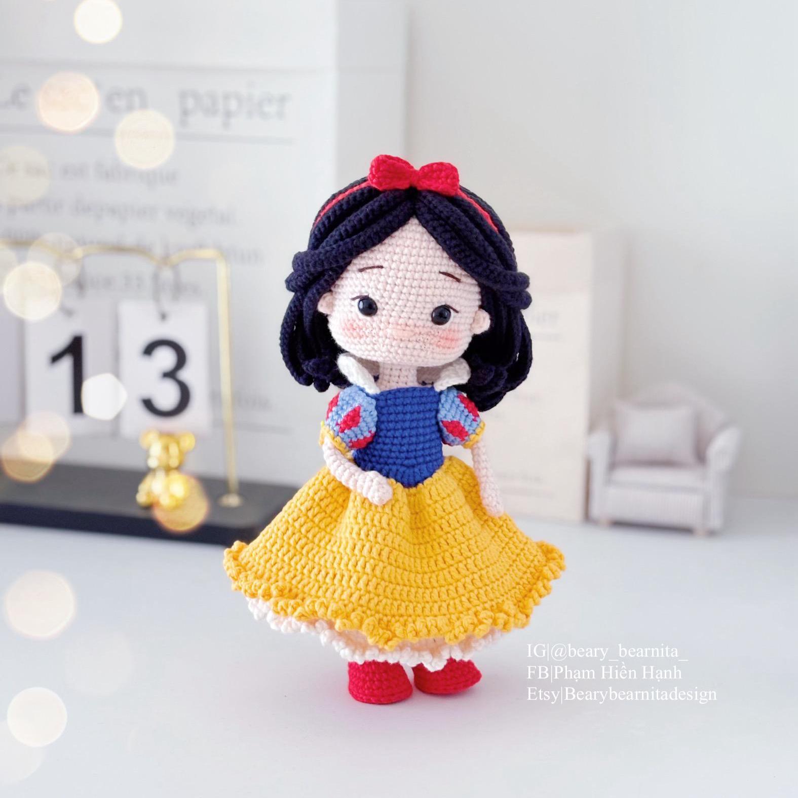 白雪姫と七人の小人の編み図：あみぐるみ人形（PDFパターン） - Etsy 日本